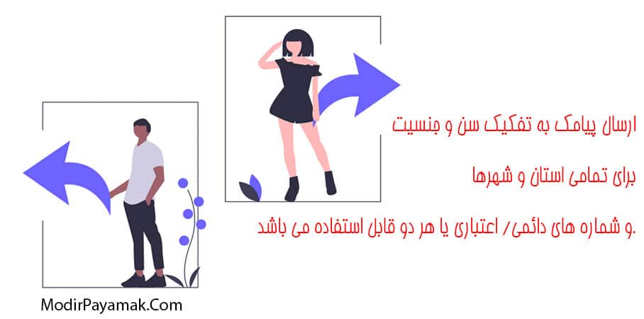 پیامک به تفکیک سن و جنسیت | ارسال اس ام اس بر اساس سن و جنسیت