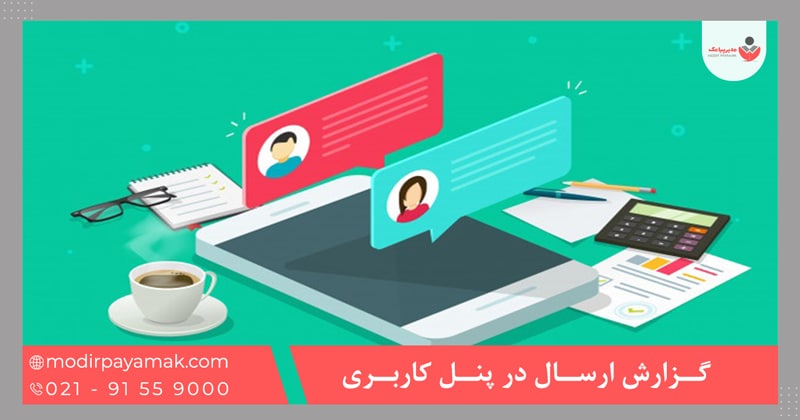 گزارش ارسال در پنل کاربری