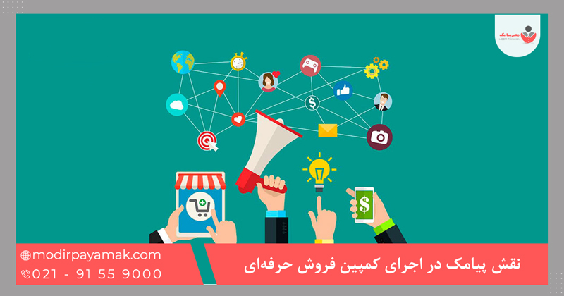 نقش پیامک در اجرای کمپین فروش حرفهای