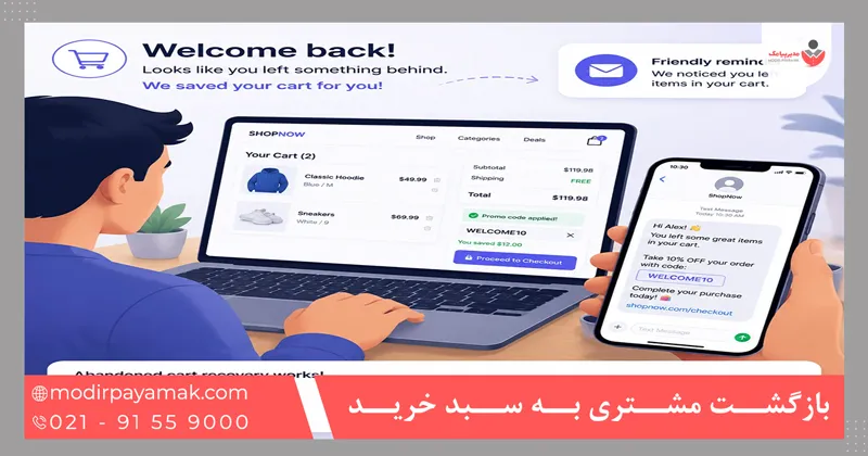 بازگشت مشتری به سبد خرید رهاشده