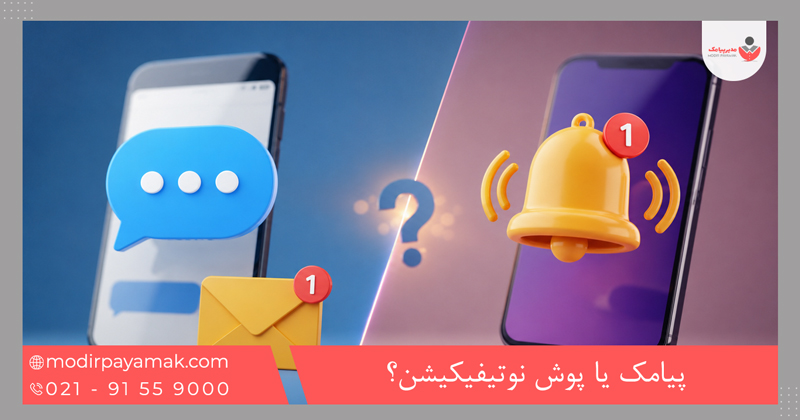 پیامک یا پوش نوتیفیکیشن؟ بررسی تفاوتها از نگاه کسبوکارها